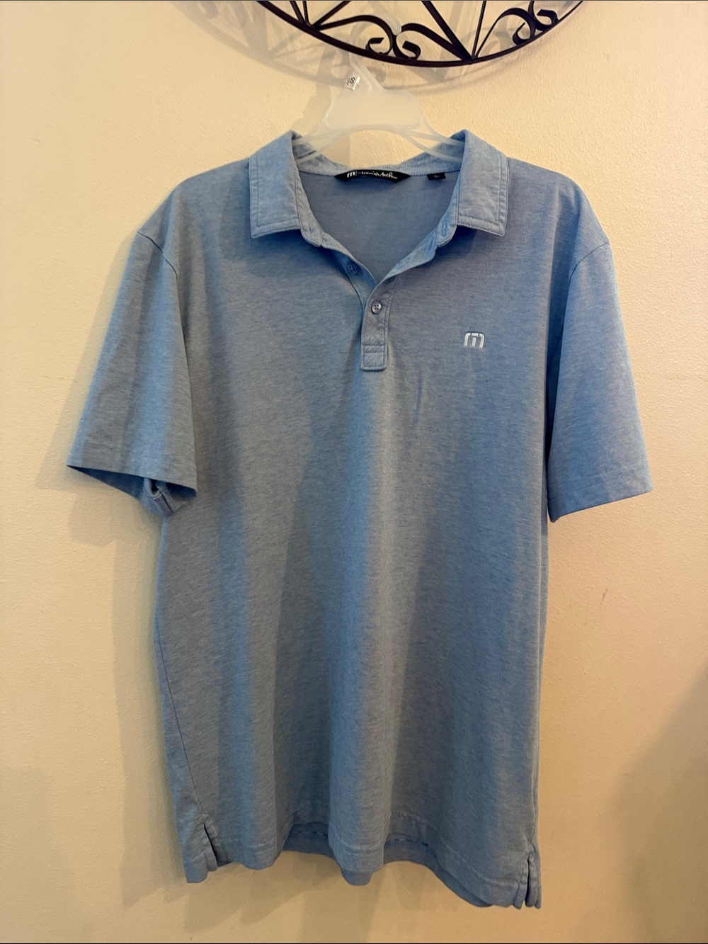 Travis Mathew Men's Sky Blue Polo